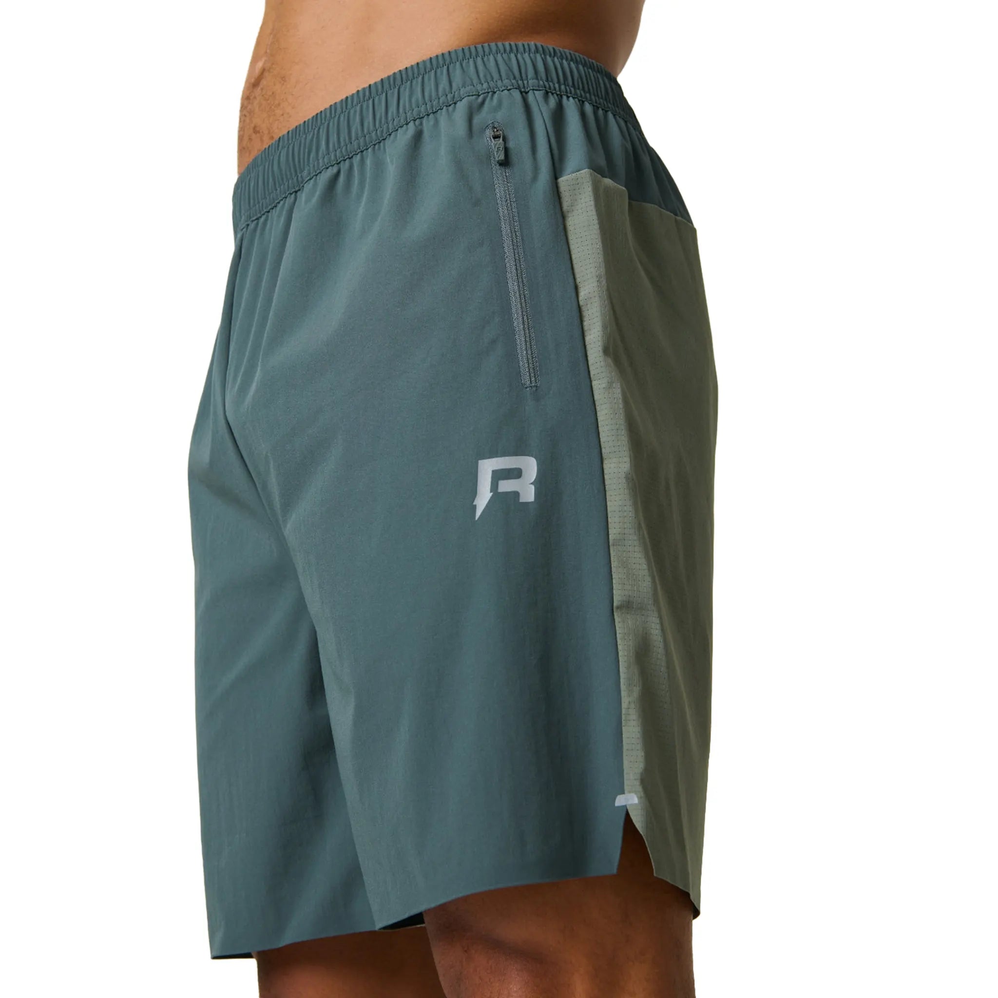 Front Side View of Reprimo Clima Dark Moss Khaki Shorts REP261-120